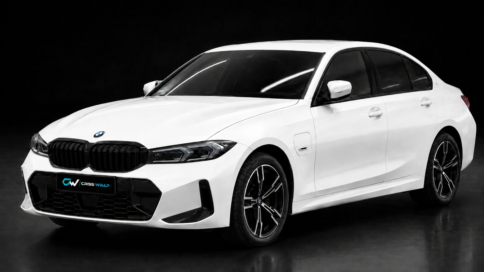 BMW Seria 3 colantare alb gloss — Criss Wrap Bragadiru