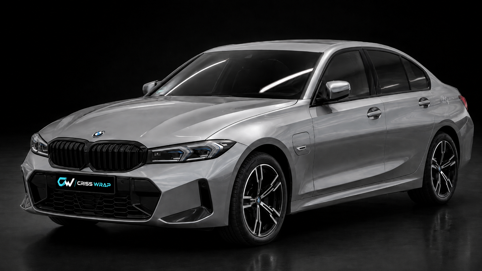 BMW Seria 3 colantare argintiu metalizat — Criss Wrap Bragadiru