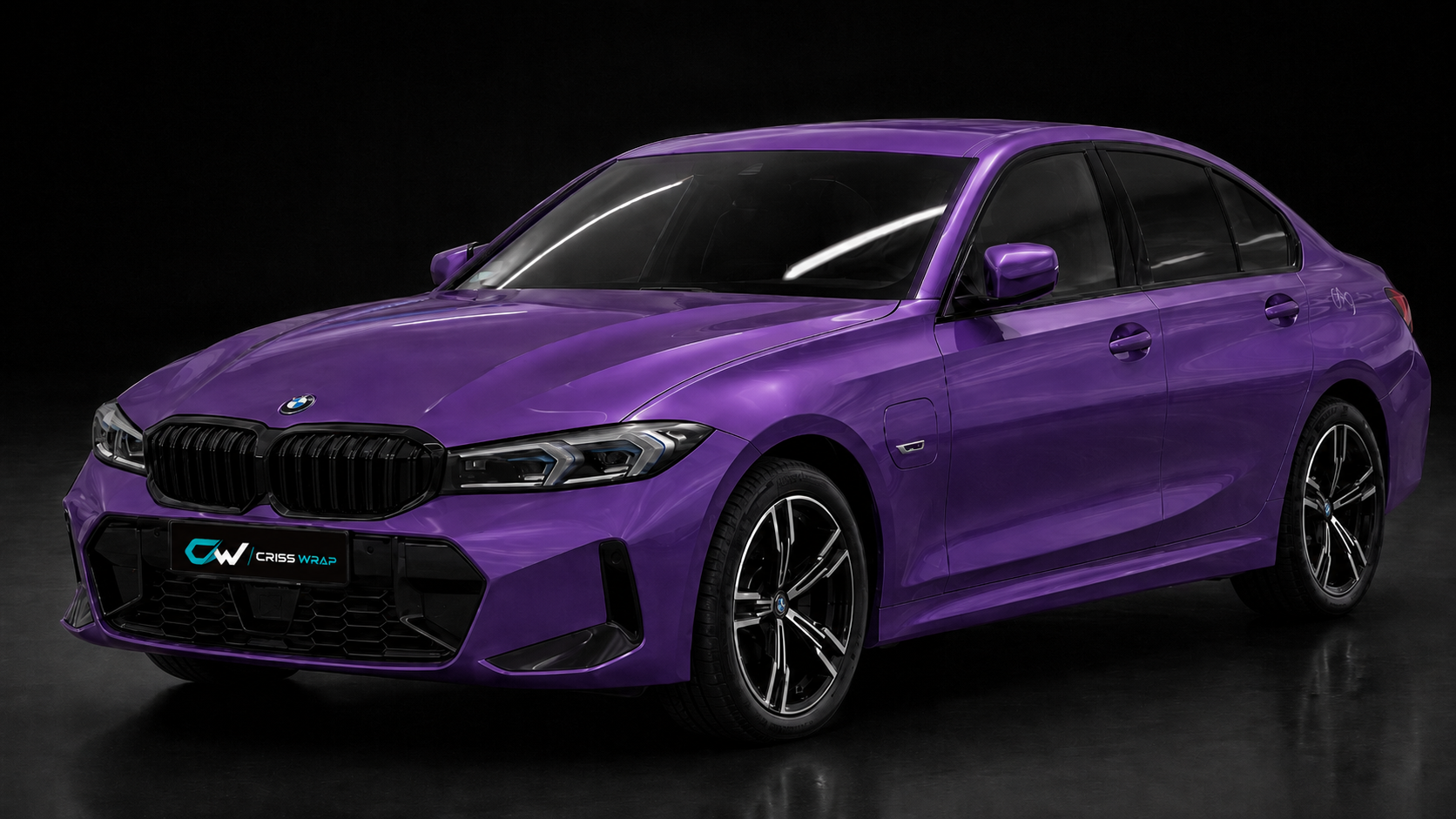 BMW Seria 3 colantare purple metalizat — Criss Wrap Bragadiru