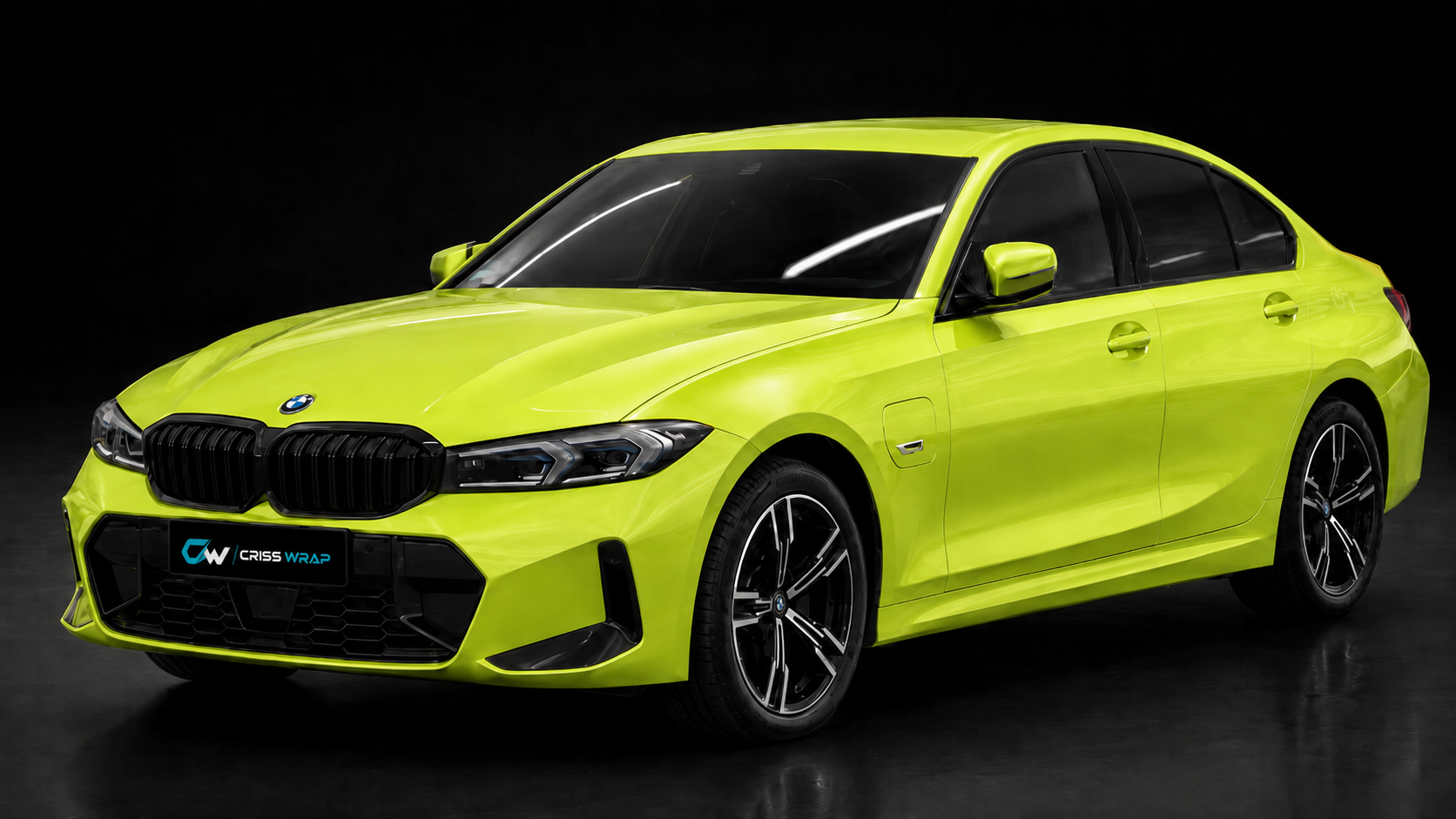 BMW Seria 3 colantare verde acid — Criss Wrap Bragadiru